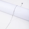 Minimalist silver stainless steel chain bracelet with polished bar links on display - 45+5cm / 2mm Handmade Stick Chain / Steel