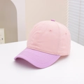 Pink and lilac two-tone cotton baseball cap for kids with breathable eyelets - 54cm (3-8 Years) / Contrast Style - Pink