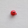 14mm ronde metalen bel in glanzend rood met ophangoog voor DIY huisdier accessoires - Rood