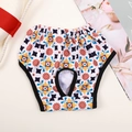 Washable dog physiological pants with colorful floral prints and elastic waistband - Retro Geometry