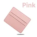 Pink minimalist leather card holder featuring litchi texture and parallel card slots - 2 Slots Minimalist / Pink