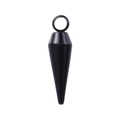 Détail d'un pendentif conique noir poli élégant pour les créations de bijoux DIY de luxe - Noir