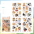 Set de stickers Shiba Inu en PET imperméable avec d'adorables chiens de dessin animé - Shiba Inu Guérissant