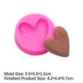 Stampo in silicone a forma di cuore rosa per pasta di zucchero con misure incluse - Cuore / Rosa