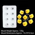 Stampo in silicone a 8 cavità mini papera 3D per cioccolato e decorazione torte bianco - Trasparente