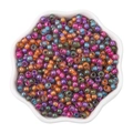 Perline di vetro iridescenti da 4mm in ciotola bianca per creazione gioielli fai-da-te - 4mm / Colori Pastello