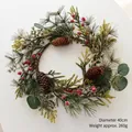 Christmas wreath with berries and pinecones, 40cm diameter and weighing about 260g - 40CM Pine Wreath