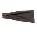Bandeau de sport en coton élastique marron foncé pour le yoga et la course à pied - Café