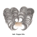 Postiche chignon bouclé Salt / Pepper Mix avec peigne réglable pour queue de cheval grise - Mélange poivre et sel