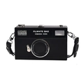 Borsa a tracolla creativa nera in stile retrò a forma di fotocamera con catena - Nero
