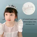 Tiara in cristallo argento per bambine, diametro 13,9 cm, con corona di strass - 1# Corona della Torre Eiffel in Cristallo