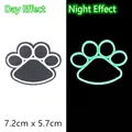 Toppa ricamata a zampa di gatto fluorescente per vestiti e borse, 7,2 cm x 5,7 cm - Zampa di gatto luminosa