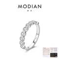 Funkelnder S925 Silber-Ring mit Moissanit-Steinen inklusive GRA-Zertifikat und Garantiekarte - US Größe 5 / 925 Sterlingsilber