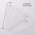 Set di 6 ghiaccioli a spirale trasparenti da 14cm con cordini per decorazioni natalizie - 14CM 6PZ Spirale Trasparente