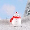 Miniature resin Christmas snowman figurine with red hat and scarf, 3cm x 2.8cm size - Christmas Snowman No. 14
