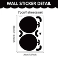 Lustige Cartoon-Gesicht Aufkleber für Toilettendeckel Dekoration Set aus sieben Teilen - Süßer Cartoon Bärenohren Ausdruck (7 Stück)(CT24Y12026T_T)