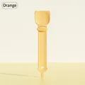 Minimalist orange silicone cat treat spoon with cat head design and hanging hole - 27*6.5cm / Orange
