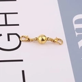 Golden magnetic ball clasp with double lobster claws for DIY jewelry bracelet connection - Gold Ball Clasp 8mm