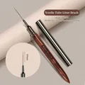 Dettaglio pennello liner per nail art ultra-sottile 15mm con manico in sandalo - Pennello Liner Sandalo 15mm