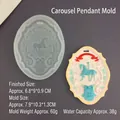 Détails du moule en silicone carrousel pour résine avec gaufrage Best Wishes - Moule d'étiquette de cheval de Troie