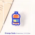 Cute acrylic orange soda bottle clip for snacks and papers, size 2.2x3.9cm - Orange Soda