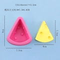 Pink silicone cheese mold with yellow mousse cake sample showing product dimensions - Style 6211 / 6211-pink / Pink