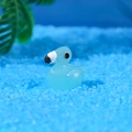 Luminous blue resin flamingo figurine for micro landscapes, glowing garden ornament - Blue