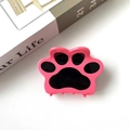 Pince à cheveux en forme de patte de chat rose et noire en acétate pour filles et femmes - Patte d'Ours 7.5*5cm