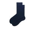 Dunkelblaue Baumwollsocken mit gerippten Bündchen im Retro-Stil für Damen und Herren - Bremen Blau