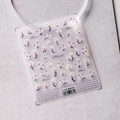 Autocollants ongles 5D avec motifs de fleurs roses sur la feuille modèle TS-2385 - Floral Élégant (TS-2385)