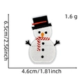 Detailed size view of a snowman embroidery patch with dimensions 4.6cm x 6.5cm for clothing - Christmas Patch 2# (Snowman)