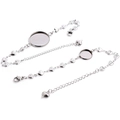 Bracelet coeur en acier inoxydable avec base ronde pour bijoux DIY et fermoir homard - Style 3 / 16mm