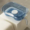 Blue portable bed hair wash basin with massage base and 74cm flexible drain pipe - Upgraded Blue PP Basin + Drain Pipe + Hook + Headrest + Neck Pad + Brush