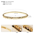 Gold plated copper bangle with Roman numerals and zircon stones in a 17cm size - Roman Numerals (BS-J5529G) / Gold