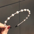 Elegante cerchietto intrecciato in oro rosa con perle bianche e stile vintage - Perla Di Bambù Rosa
