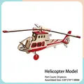 3D wooden helicopter puzzle toy with 24 pieces for kids DIY assembly and educational fun - Fighter Jet