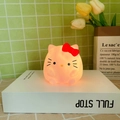 Hello Kitty style night light in white and pink silicone finish with warm glow - Fat Hello Kitty