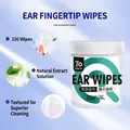 Pet ear wipes 150pcs with green tea extract and pearl texture for cats and dogs - Pet Ear Wipes (150 Pcs/Jar)