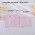 Pink velvet jewelry drawstring pouch set in three sizes for premium gift storage - Drawstring Style / 7*9cm / Pink