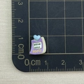 Mini resin book accessory for nail art, 1cm size shown on scale for measurement - Hello Notebook