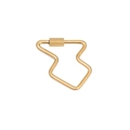 Gold-finished geometric screw clasp for DIY jewelry chains and necklaces - Arrow Circle / Gold