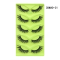 5 pairs of fluffy fox-eye false eyelashes in a dense 3D criss-cross cat-eye style - 3D Fox Cat Eye Style (3DMAO-31)