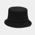 Classic black denim bucket hat with metal eyelets and a vintage streetwear design - M (56-58cm) / Denim Black