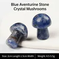 Figurines de mini champignons en cristal naturel sodalite bleu de 2cm pour décor - Sodalite bleue