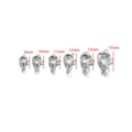 Silver stainless steel lobster clasps in sizes 9mm to 15mm for DIY jewelry making - 9mm / Steel