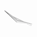 Fermaglio per capelli geometrico a V in argento minimalista in metallo lucido per donne - Forma V Argento (E1328)