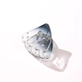Triangle acetate hair claw clip with gradient grey-blue finish and dot textures - Cat Ears Black