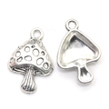 Vintage silver mushroom charms for DIY jewelry making in a retro zinc alloy finish - Style A3-156