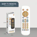 Baby TV remote control learning toy with multilingual buttons and white packaging - White Remote Control