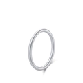 Minimalistischer S999 Sterlingsilber Ring mit matter Sandstrahltextur und S999 Gravur - US Größe 8 / Silber (Sandgestrahlt)